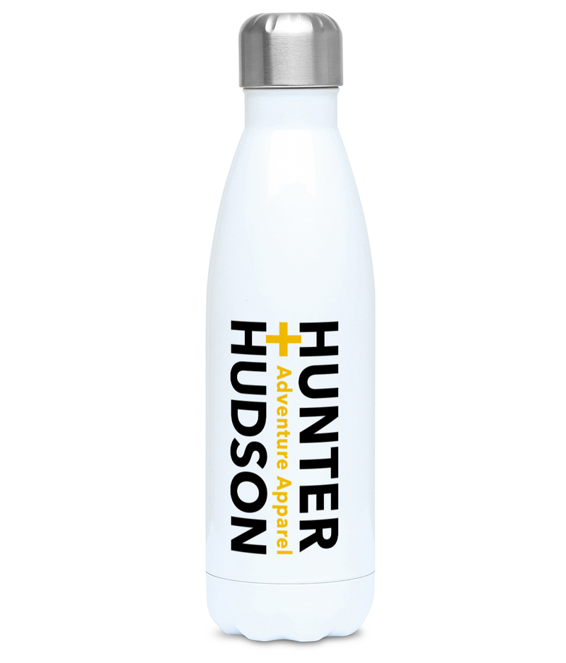 H+H 500ml Insulated Water Bottle BPA Free, Leak-Proof in White - Bottle - Hunter + Hudson